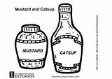 Ketchup Bottle Coloring Page sketch template