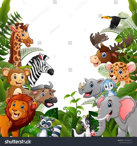 Animals forest meet together in frameforest#Animals#frame#meet