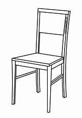 Wooden chair  Coloring Page sketch template
