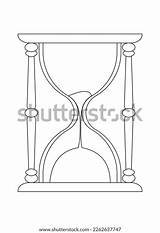 Black White Hourglass Clipart Coloring Page Stock Vector Royalty Free  sketch template