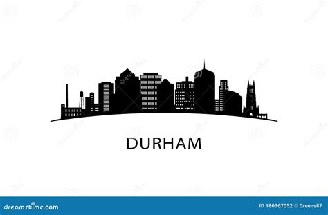 Durham Usa Skyline And Landmarks Silhouette Cartoon Vector | CartoonDealer.com #106138249