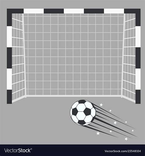 Soccer goal football goalpost with net Royalty Free Vector