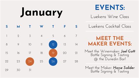 January Events - Luekens Wine & Spirits