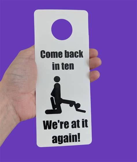 Door Hanger Sign Adult Rude Bedroom Naughty Funny - Etsy