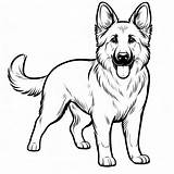 German Shepherd Free Printable coloring Page  Download Print Or Color sketch template