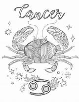 Cancer Zodiac Coloring Pages  Free Printable For Kids sketch template