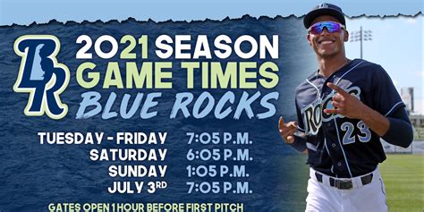 Blue Rocks Announce Game Times For 2021 Season | Blue Rocks