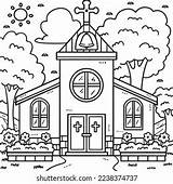 Printable Church Coloring Pages sketch template