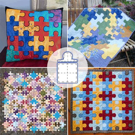 Jigsaw Puzzle Quilt Template Ruler Set