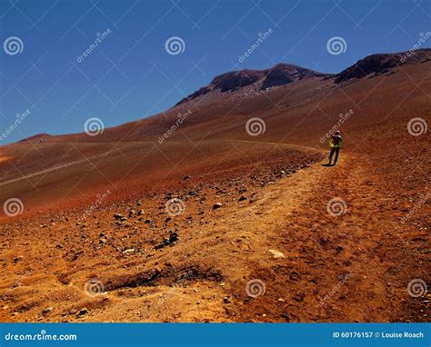 Hiking Haleakala Crater stock image. Image of extinct - 60176157