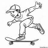 Cool Skateboard Tricks Coloring Page  Pagescom sketch template