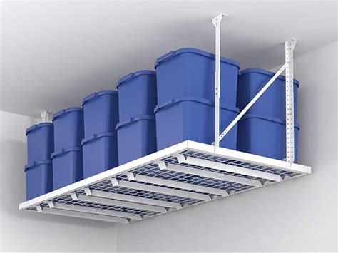 Overhead Garage Storage Racks Will Help Unclutter Your Garage Floor!