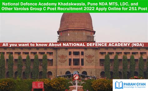 National Defence Academy Khadakwasla, Pune NDA MTS, LDC,