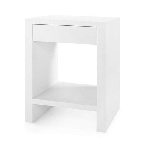 Montecito One Drawer Side Table - White