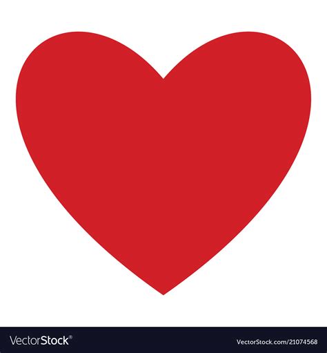 Red heart icon isolated on background modern simp Vector Image