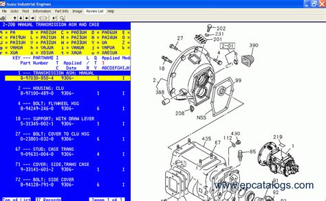 Isuzu Industrial Motors 08-2012 Spare Parts Catalog Download