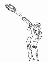 Premium Vector  Skeet Shooting Isolated Coloring Page For Kids sketch template