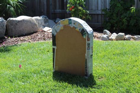 How to Make Cardboard Tombstones | ehow.com | Halloween decorations diy ...