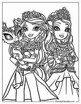 Ever After High Coloring Pages Briar Beauty And Apple White sketch template