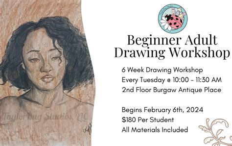 Beginner Adult Drawing Workshop Tickets | TaylorBug Studios