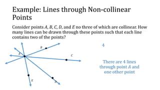 Example Lines through Noncollinear Points | PPT