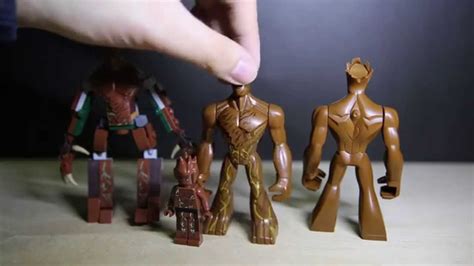 Lego Marvel SuperHeroes Guardians of The Galaxy GROOT Big Fig DeCool Bootleg 0198 Review - YouTube