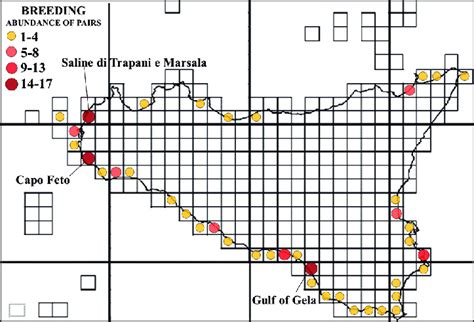 -Qualitative-quantitative distribution of Kentish plover breeding pairs... | Download Scientific ...