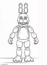 FNAF Toy Bonnie Coloring Page  Free Printable Pages sketch template