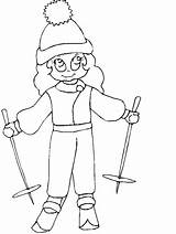 Winter Girl Sports Coloring Pages & coloring book sketch template