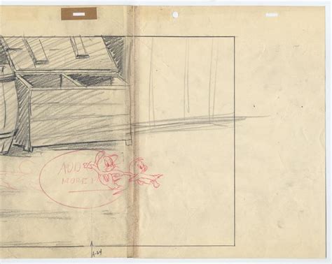 M-G-M Tom & Jerry LITTLE QUACKER 40" Pan Animation Background Drawing of TOM, JERRY + DUCKLING ...