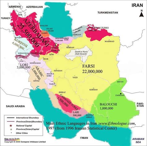 Ethnic map of Iran. - Maps on the Web