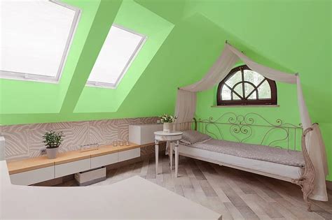 green, bedroom, house, bed, apartment, home, room, interior, furniture ...