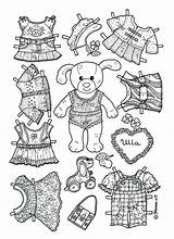 Paper Dolls Coloring sketch template
