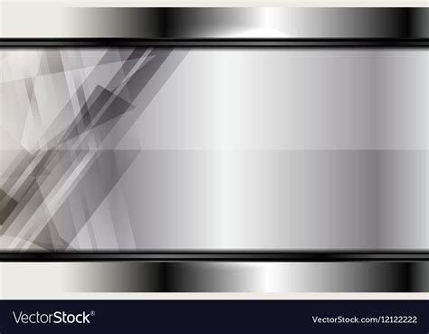 Template silver background Royalty Free Vector Image