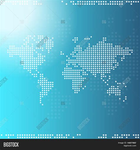 Digital World Map Vector & Photo (Free Trial) | Bigstock