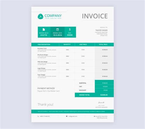 Free-Invoice-PSD-Mockup-Template-02 - Free Mockup World