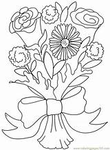Bouquet Coloring Pages Printable sketch template