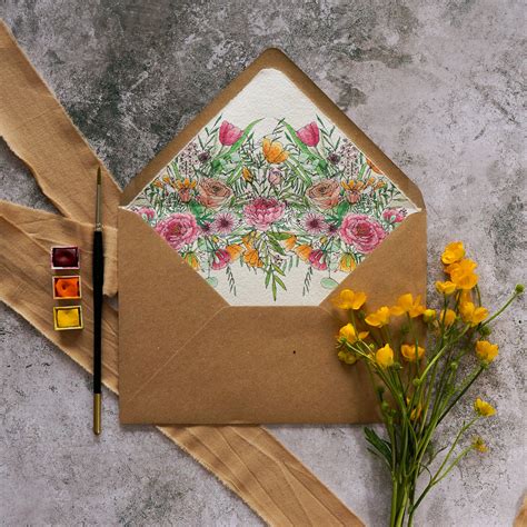 Floral Brights - Envelope Liners - Pigment + Paper