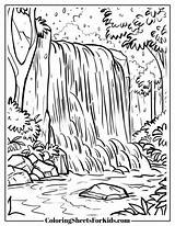 Waterfall Coloring Pages Free Downloads  Sheets For Kids sketch template