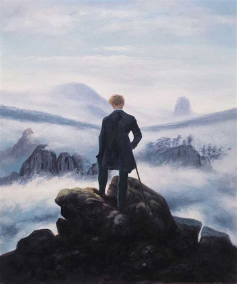 Wanderer above the Sea of Fog Hand Painted Oil Painting | Obras de arte ...