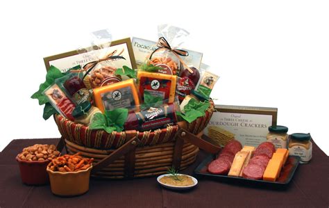 Savory Favorites Meat and Cheese Gift Basket - Baskets-n-Beyond