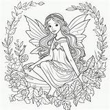 Fairy Coloring Page sketch template