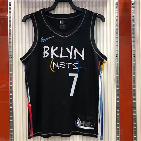 20/21 New Season Kevin Durant #7 Brooklyn Nets Basketball Jersey Stitched Black Basketball ...