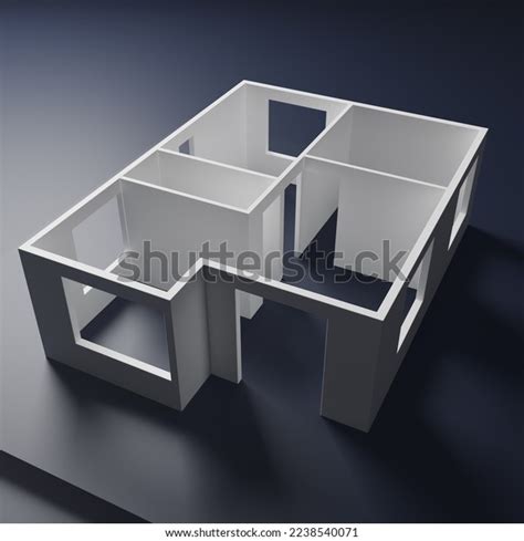 Simple Floor Plan Model 3d Render Stock Photo 2238540071 | Shutterstock