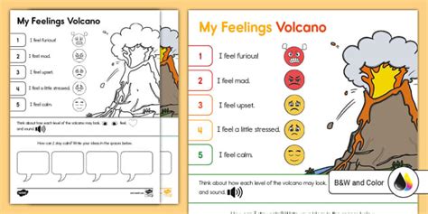 Feelings Volcano SEL Activity for K-2nd Grade (teacher made)