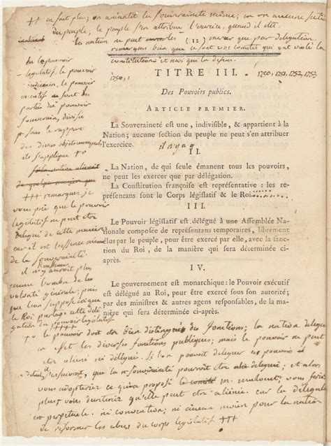 Draft of the French Constitution of 1791:...