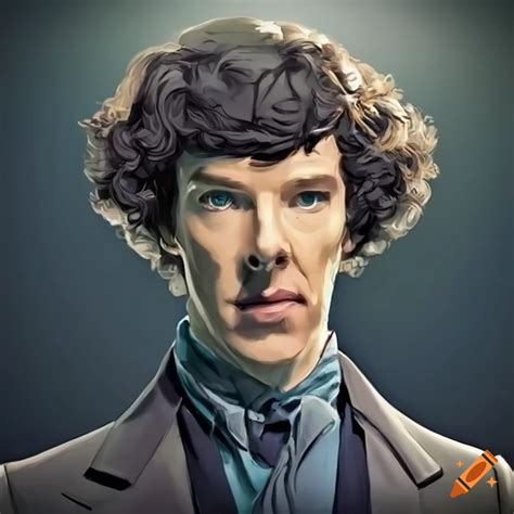 Sherlock holmes illustration on Craiyon