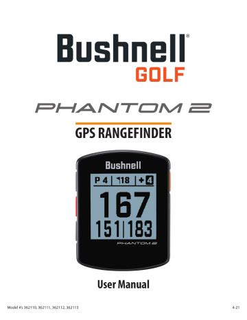 Bushnell GOLF Phantom 2 GPS Rangefinder User Manual | Manualzz