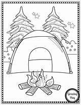 Free Camping Coloring Pages  Growing Play sketch template