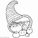 Fill Empty Cornucopia Coloring Pages  XColoringscom sketch template